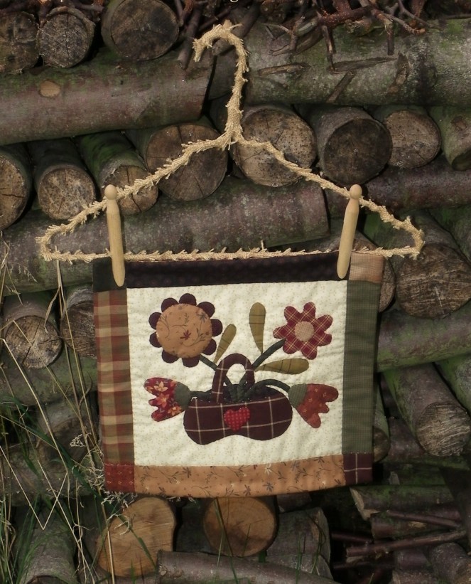 quilt miniature panier d'automne
