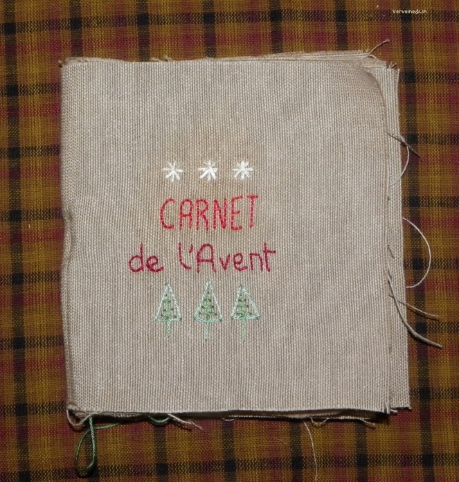 carnet de l'avent brodé de Mélilotus