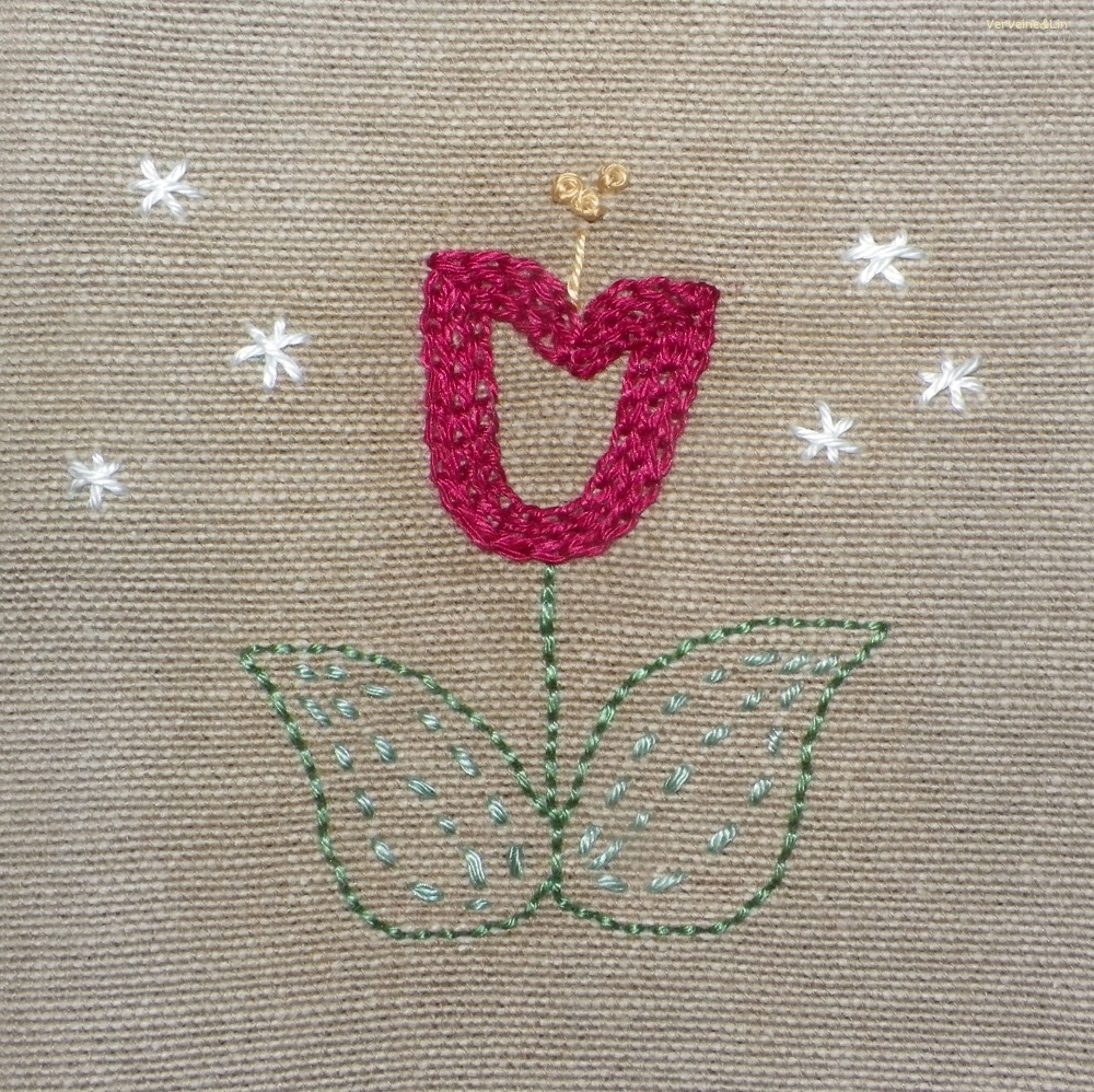 carnet de l'avent brodé de Mélilotus