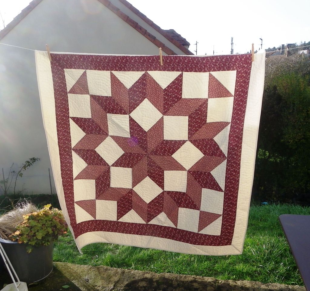 quilt carpenter wheel
courtepointe la roue du charpentier