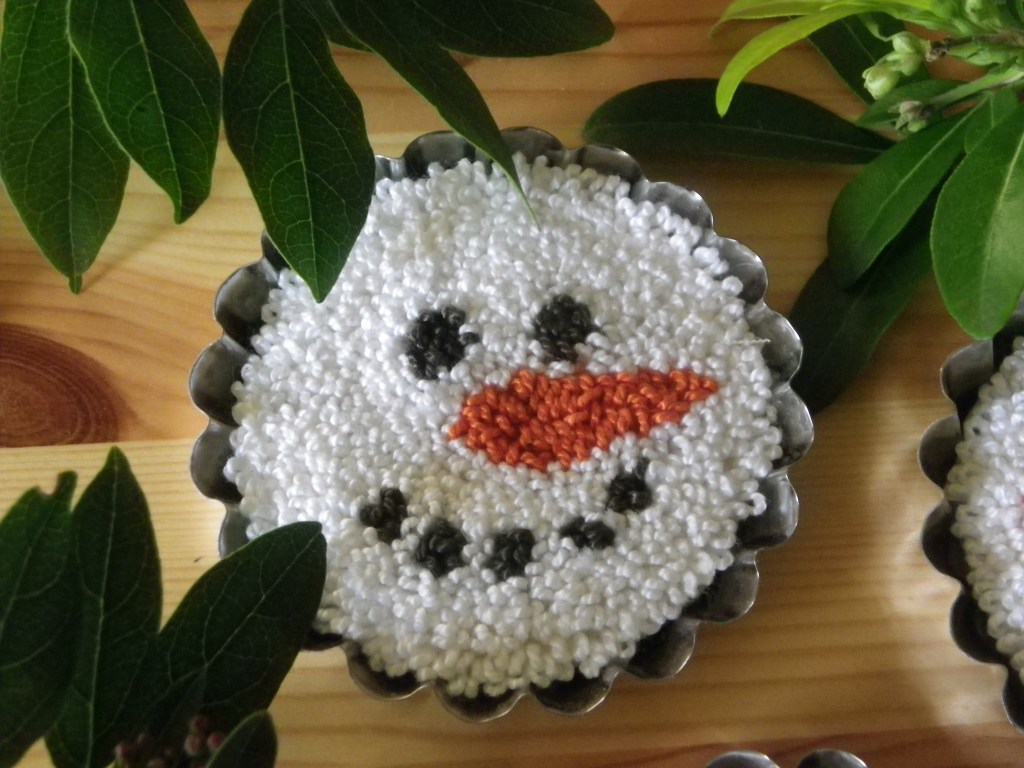 snowman punchneedle