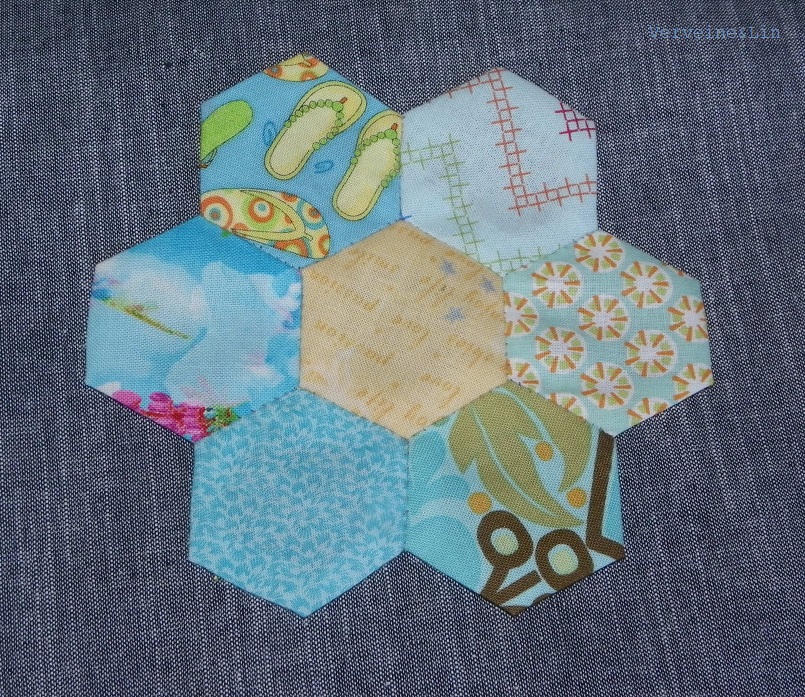 fleur en english paper piecing
jardin de grand-mère en hexagones