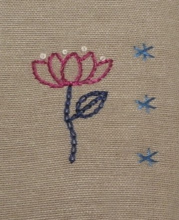 carnet brodé sur le thème de noël