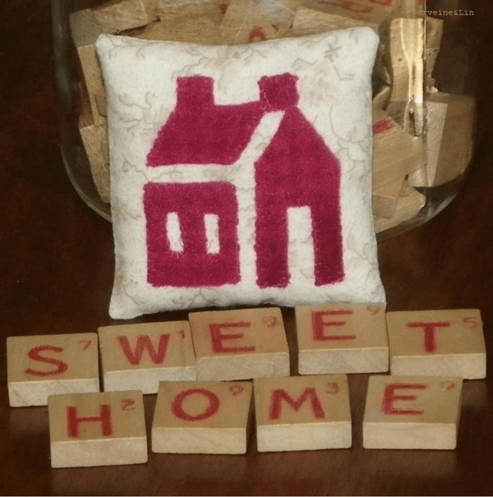 coussinet en appliqué de lainage