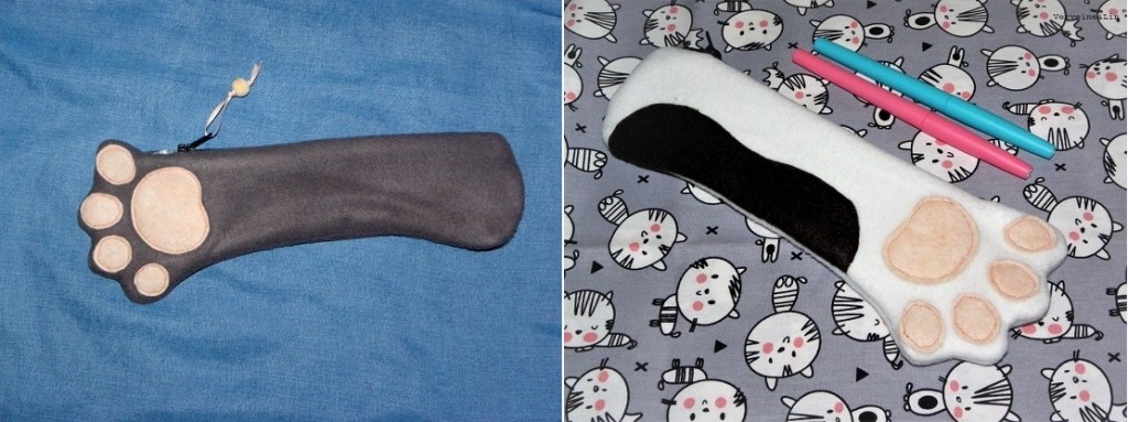 Trousse en forme de patte de chat