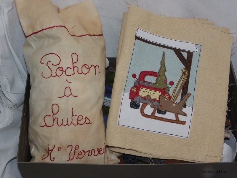 livre textile en appliqué collé et broderie free motion