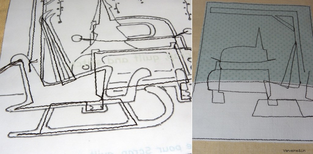 tutoriel appliqué collé et broderie free motion