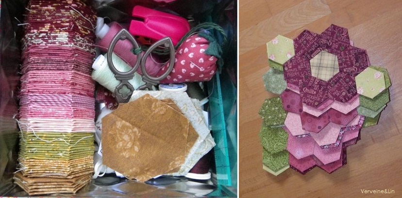 fleurs en hexagones et EPP