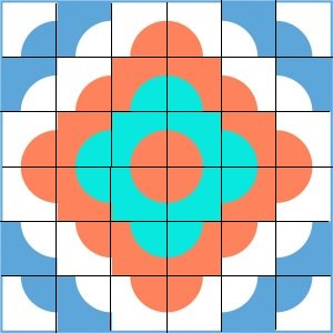 variation des blocs de patchwork chemin de l'ivrogne