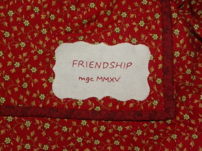 étiquette quilt patchwork broderie