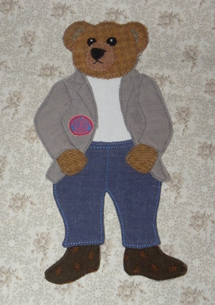 ours en appliqué brodé pour biaude de gadzart