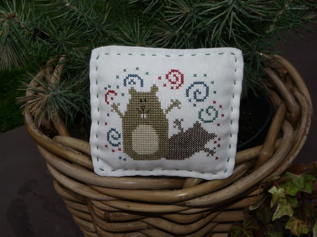 broderie Groundhog Day au point de croix