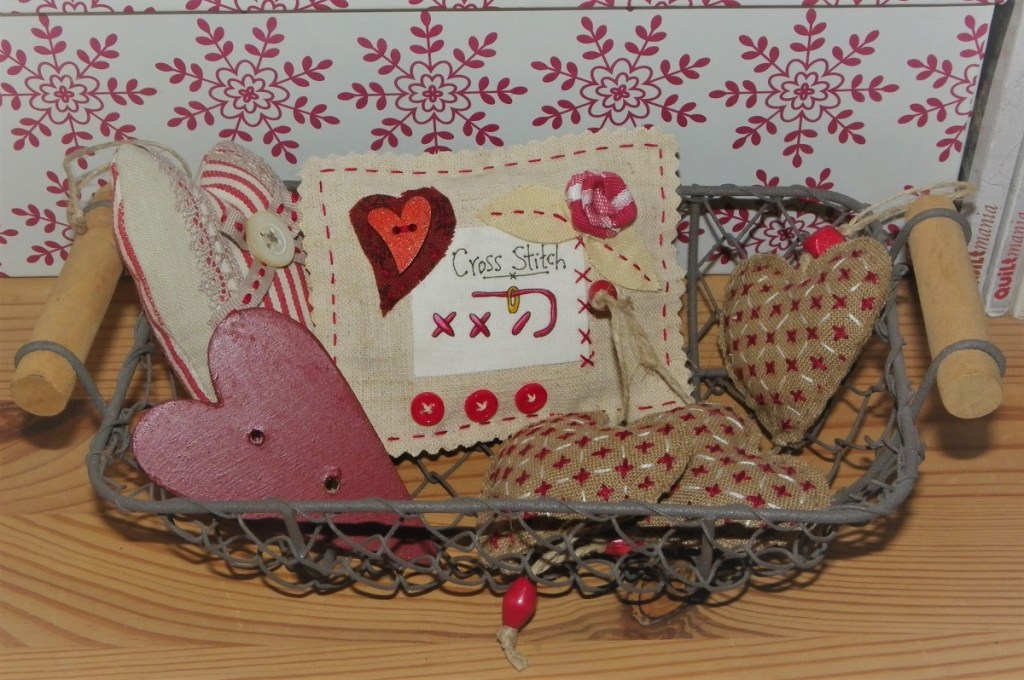 coussinets brodés saint-valentin