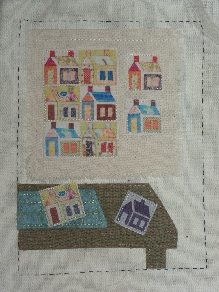 page de livre textile dans mon atelier