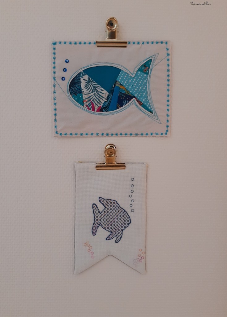poissons d'avril en broderie et patchwork