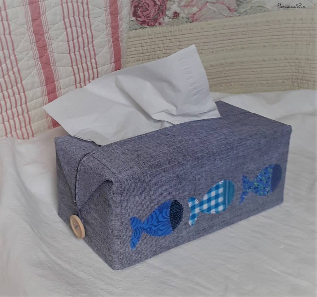 housse en tissu pour boite à mouchoirs