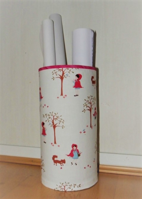 baril de carton habillé de tissu