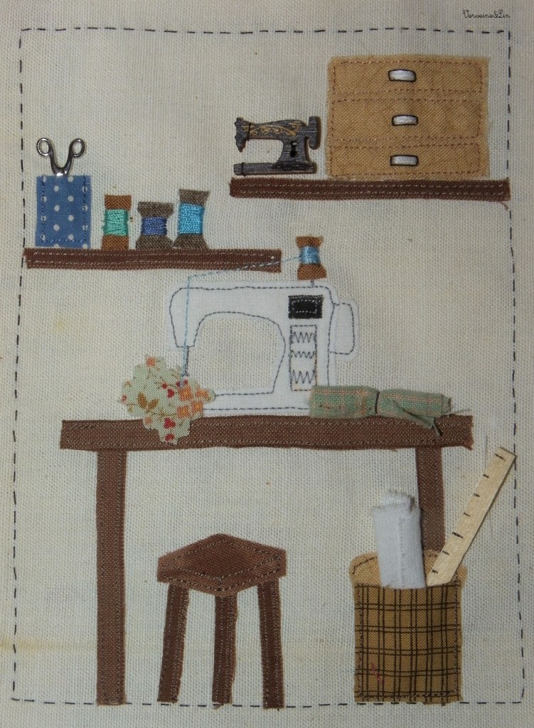 page de livre textile dans mon atelier