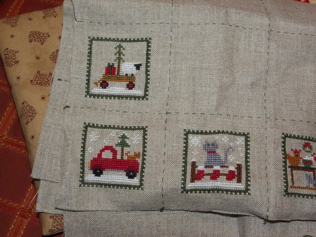 point de croix aux motifs de noël