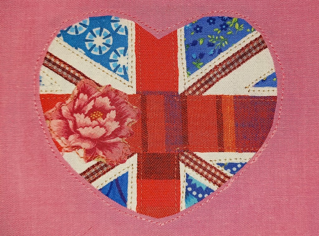 logo du salon pour l'amour du fil 2021 en appliqué