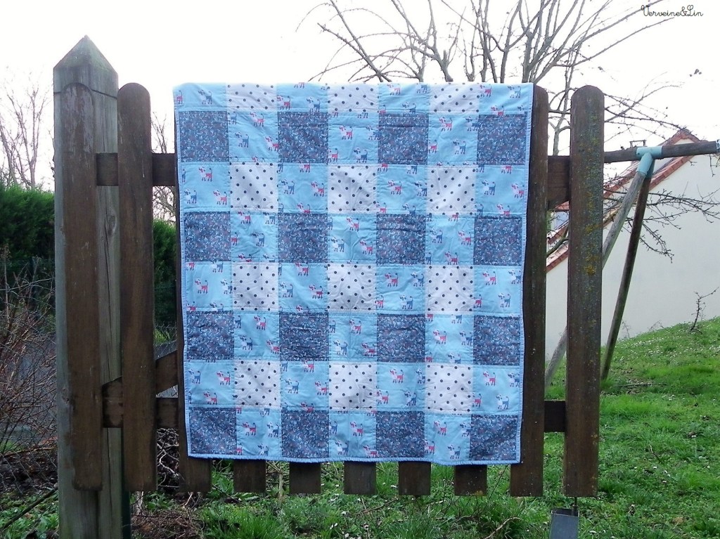 quilt de bébé à motif de vichy XXL