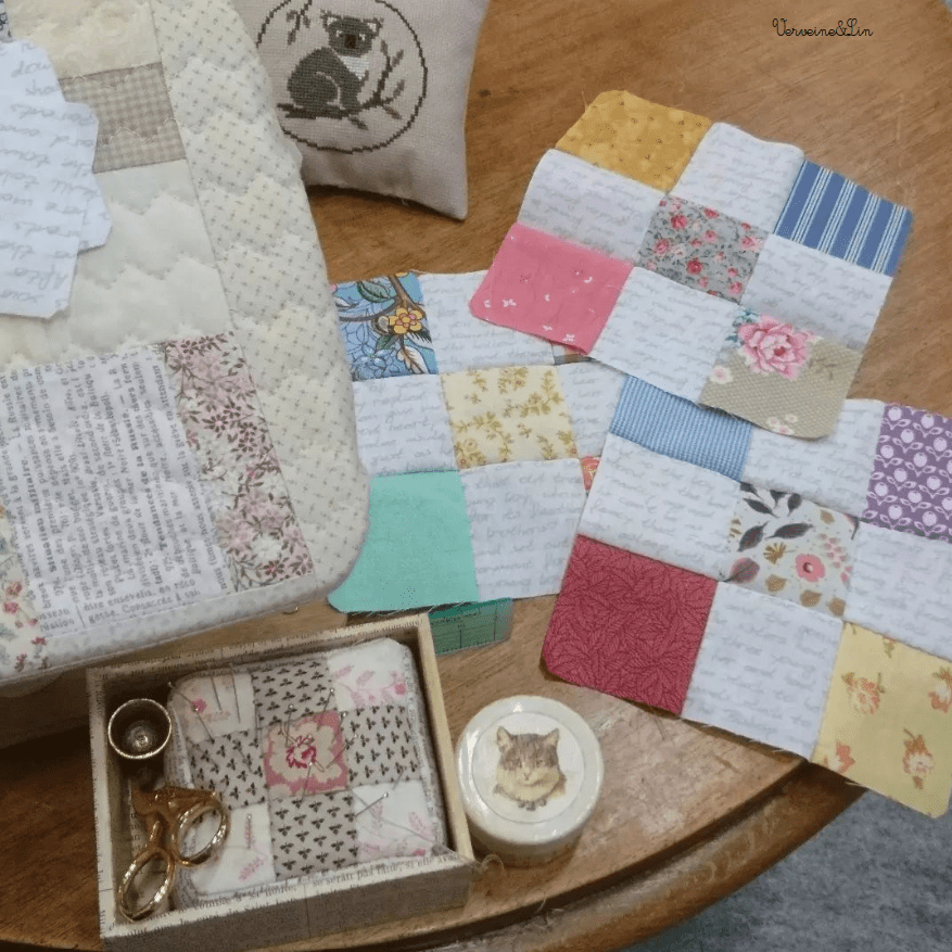 blocs nine patch pour quilt en chaine irlandaise