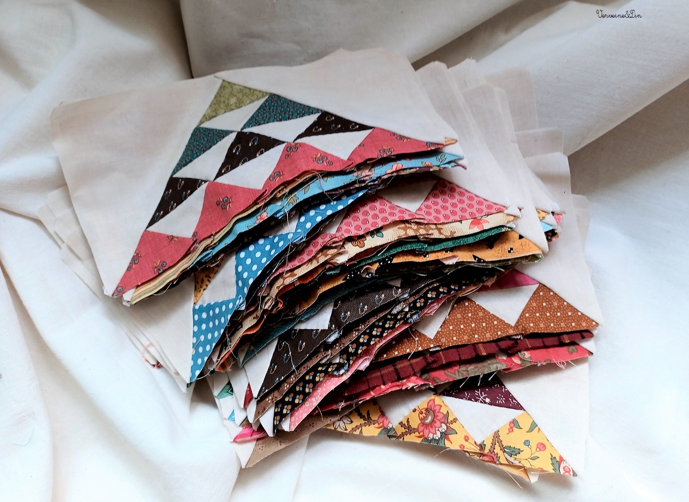 blocs vols d'oies scrappy multicolores
