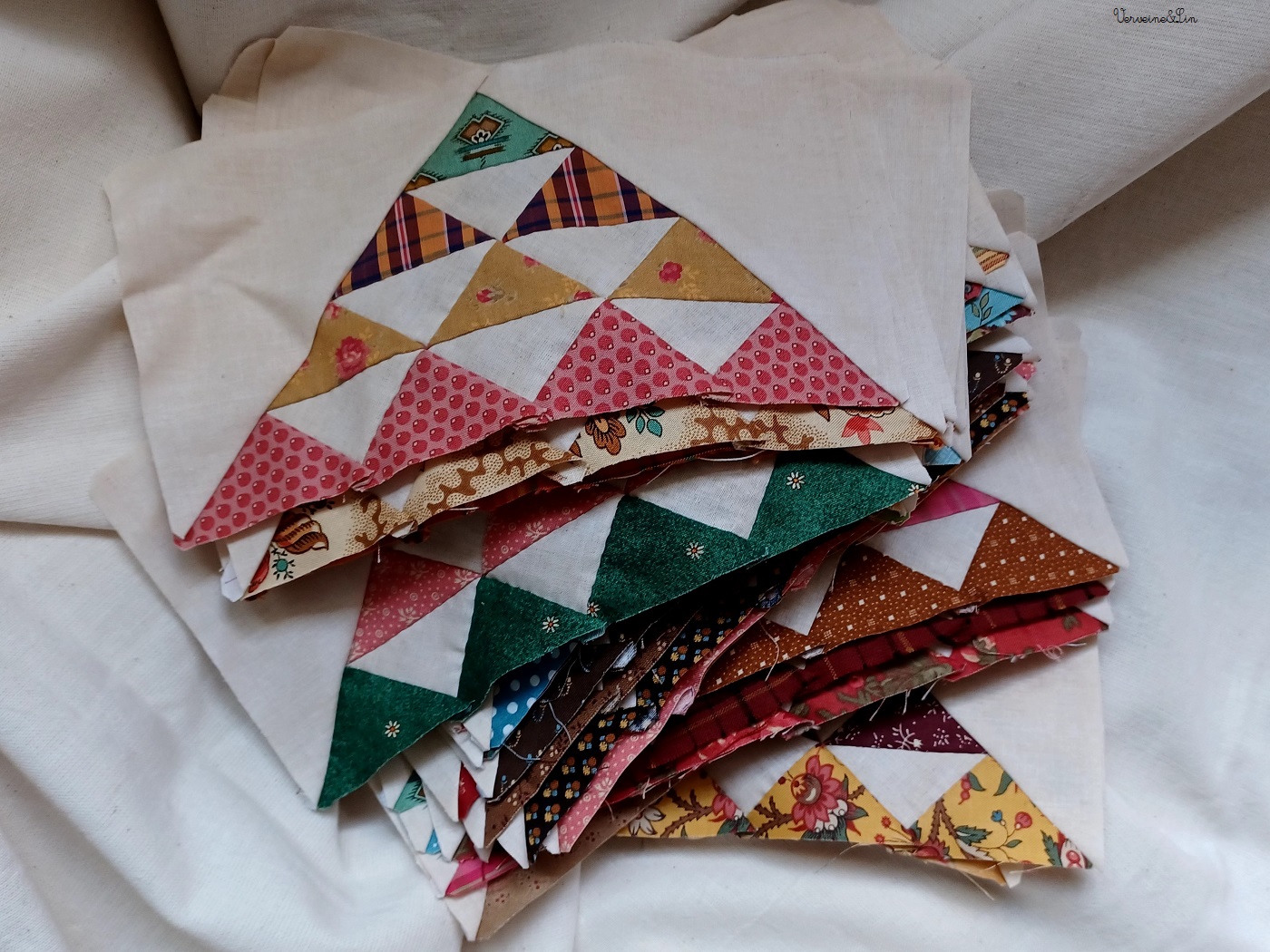 blocs vols d'oies scrappy multicolores