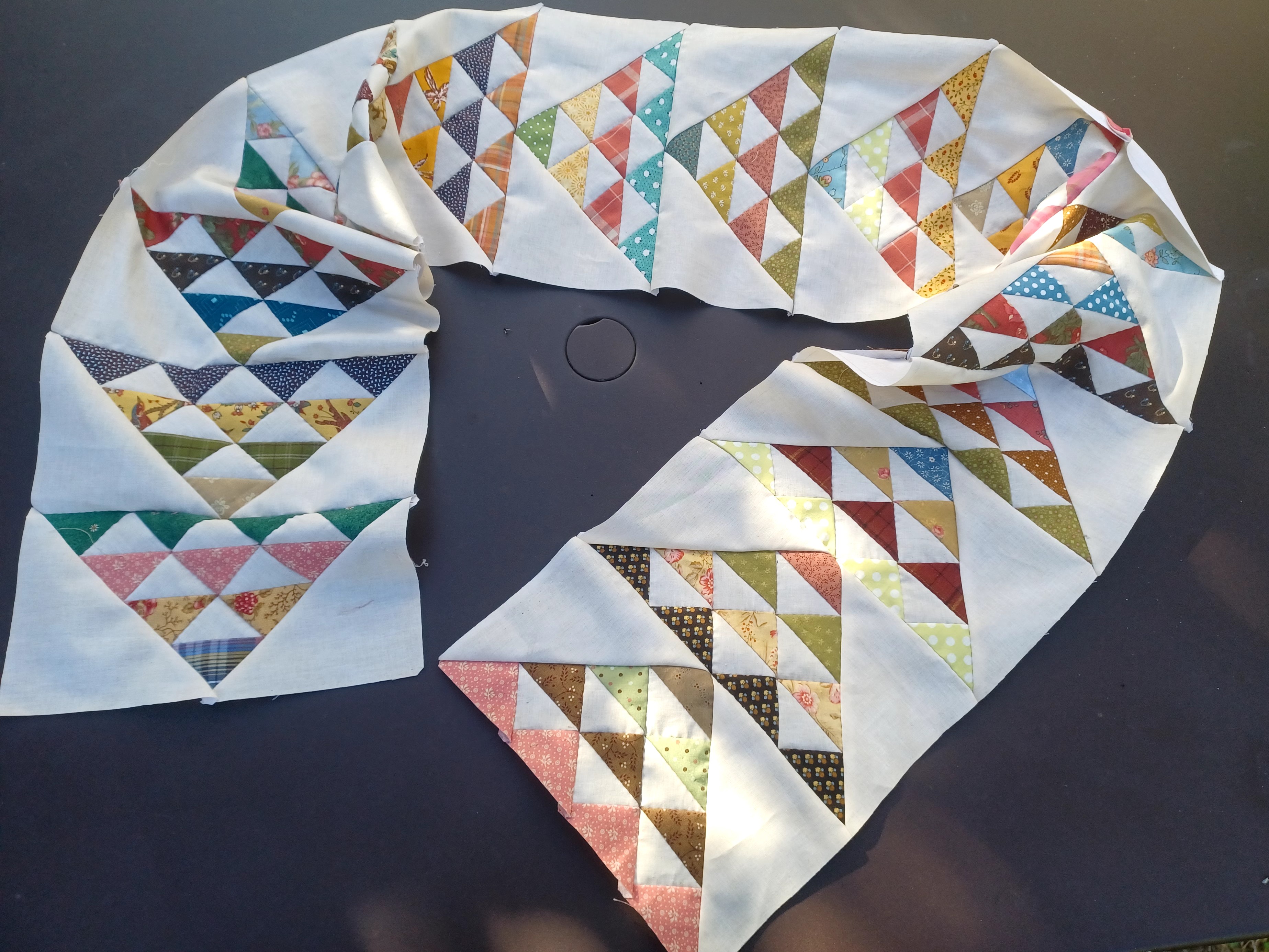 blocs vols d'oies scrappy multicolores