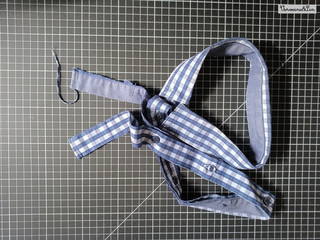 démonter les chemises usagées pour faire du patchwork