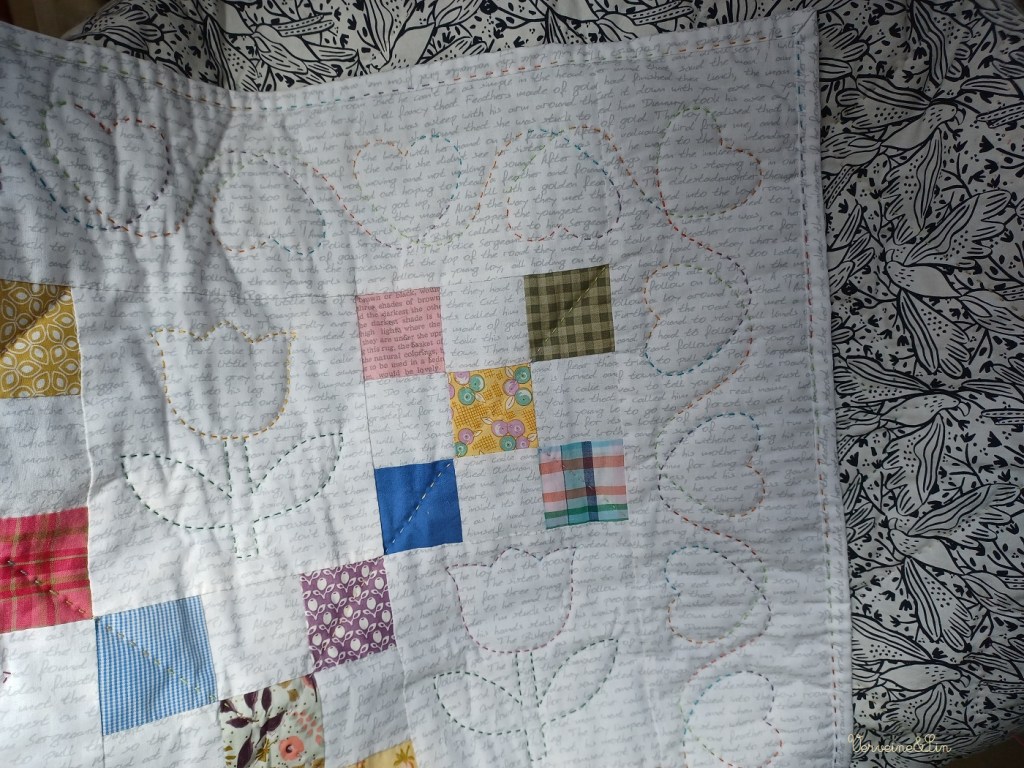  quilting tulipes et coeur coton perlé