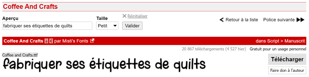 fabriquer ses étiquettes de quilts