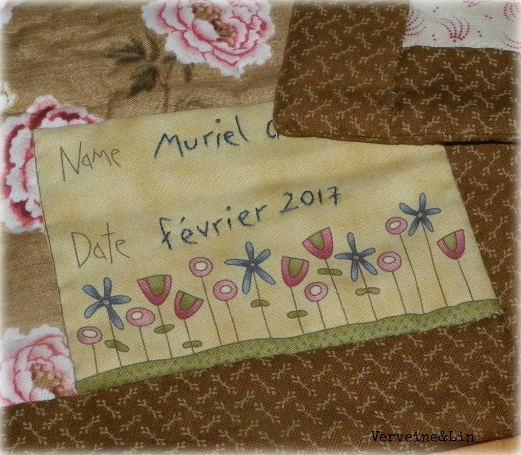 étiquette quilt patchwork broderie