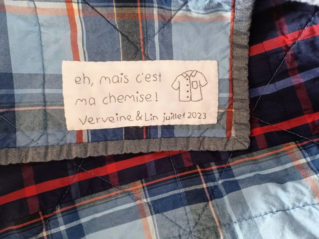 étiquette broderie pour quilt patchwork 