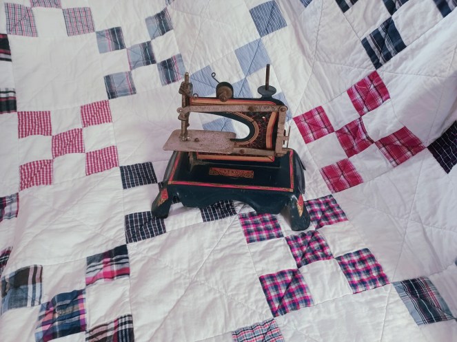 quilt patchwork chaine irlandaise chemises recyclées