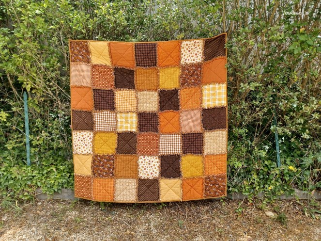 rag quilt aux couleurs d'automne