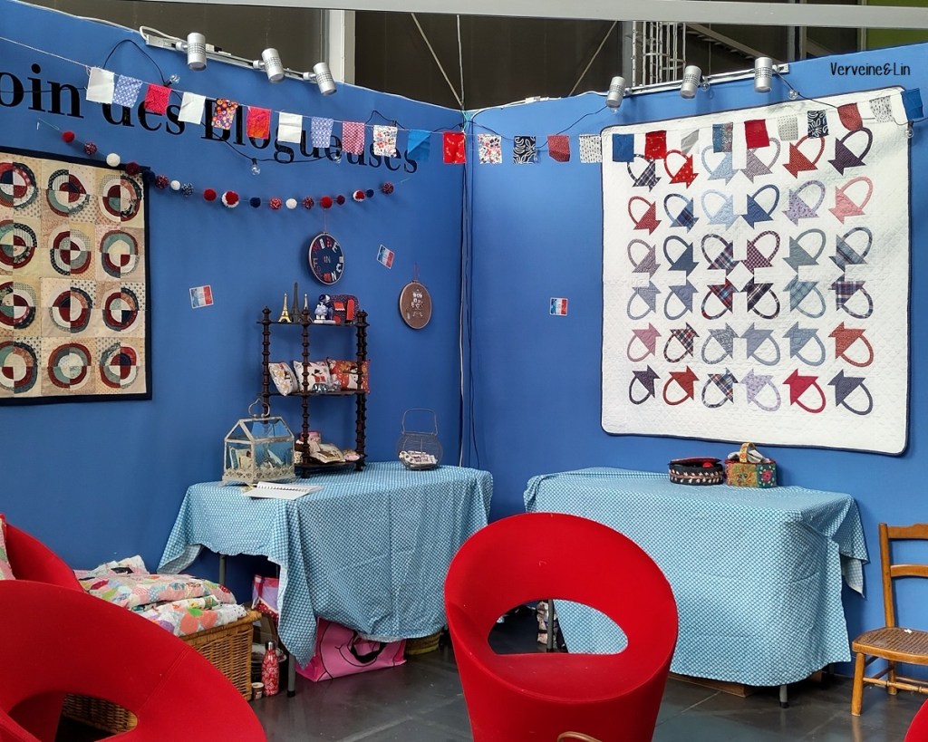 quilt bleu blanc rouge au salon Pour l'Amour du Fil 2024