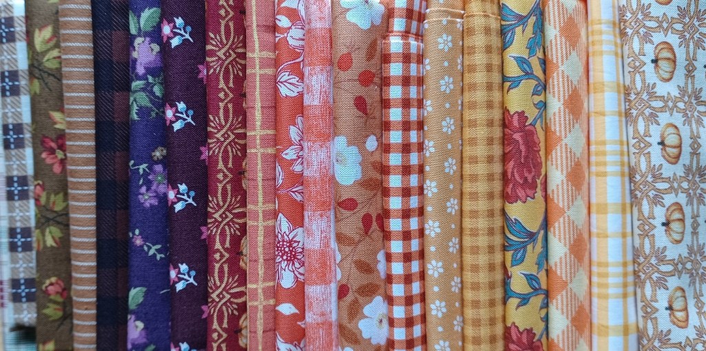 coupons de tissu à patchwork aux couleurs de l'automne