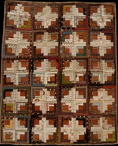 quilt ancien en log cabin