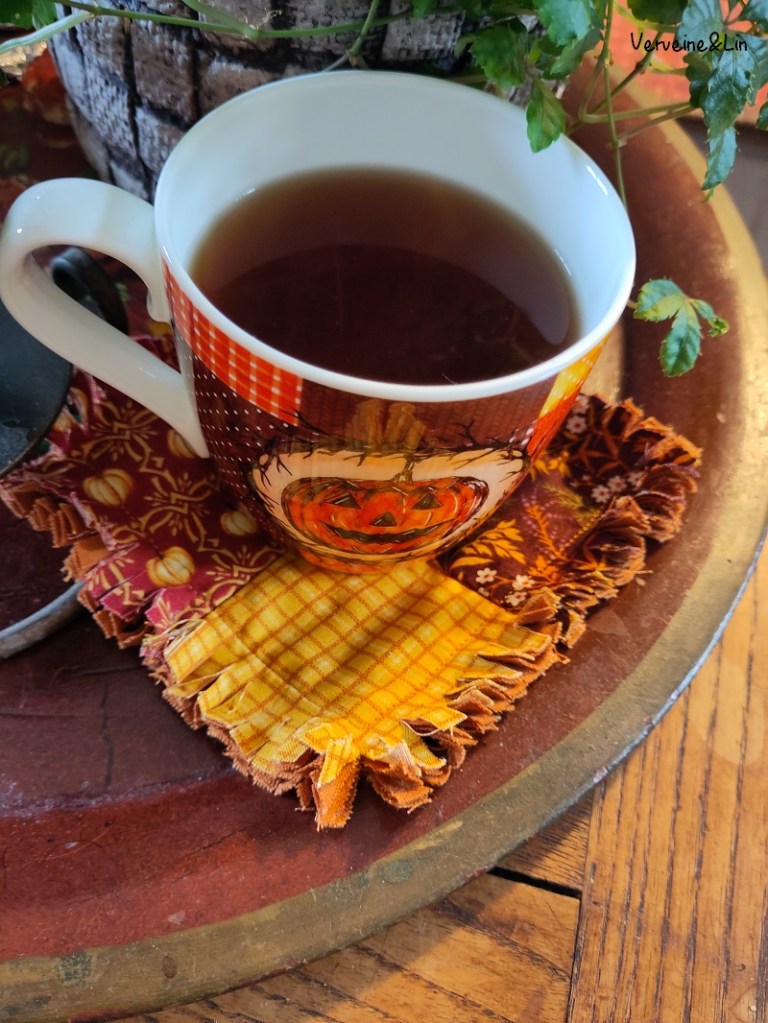 sous-tasse en patchwork façon rag quilt