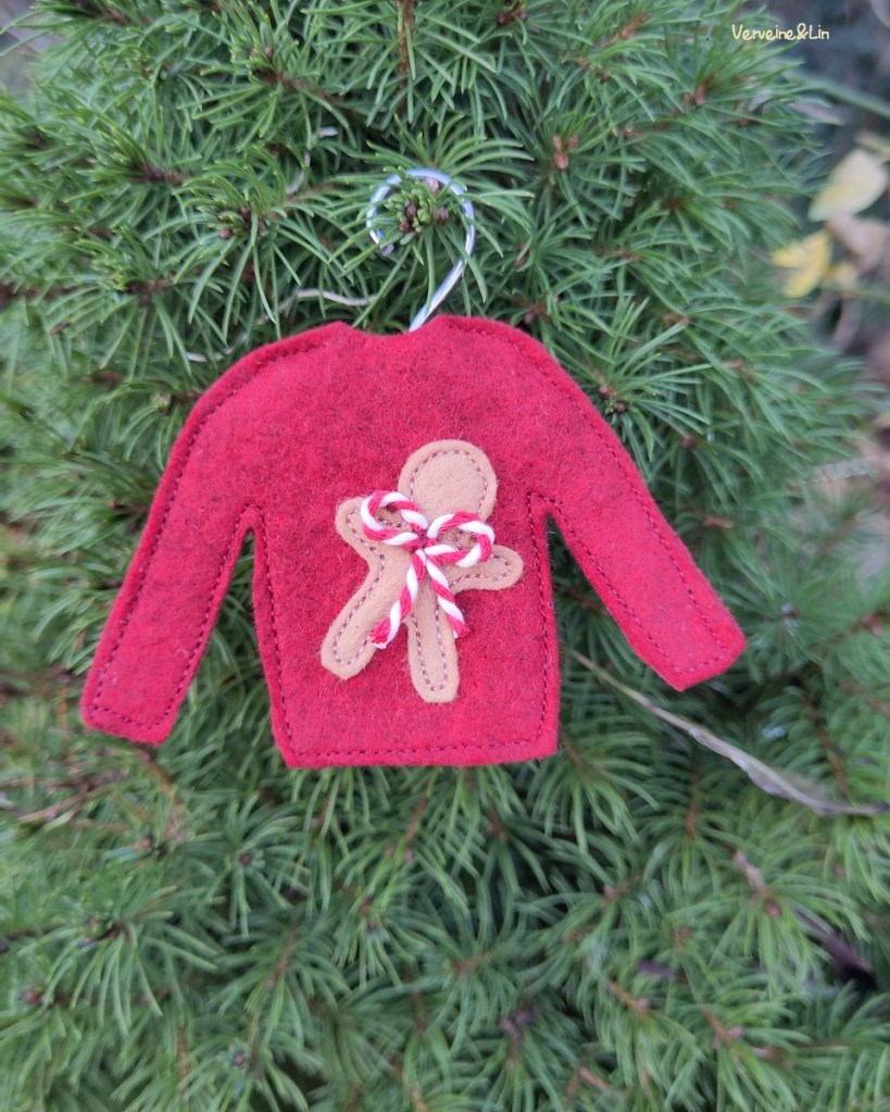 ugly sweater felt ornament