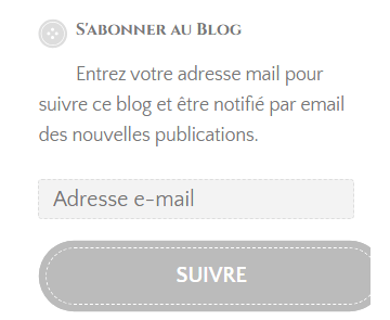 formulaire abonnement blog